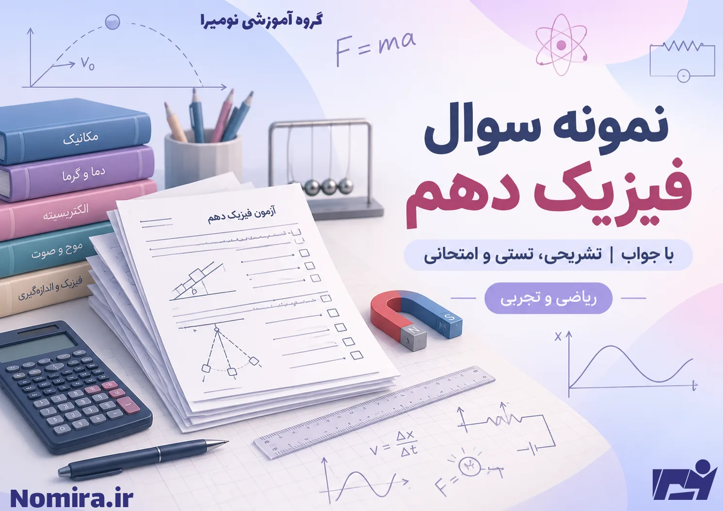نمونه سوال فیزیک دهم با جواب؛ تشریحی، تستی و امتحانی برای ریاضی و تجربی